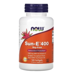 Отдельные витамины NOW Sun-E 400   (60 Softgels)