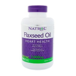 БАДы для мужчин и женщин Natrol Flaxseed Oil 1000 мг  (200 капс)
