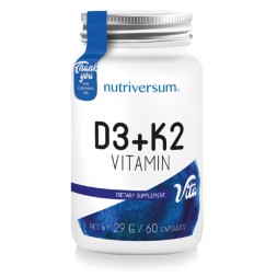 Товары для здоровья, спорта и фитнеса PurePRO (Nutriversum) Vita D3 + K2   (60 caps)