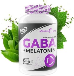 БАДы для мужчин и женщин 6PAK Nutrition GABA+Melatonin  (90 таб)