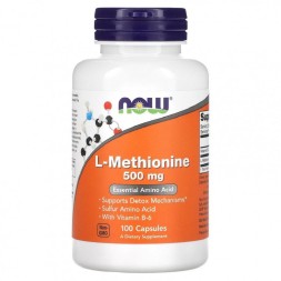 БАДы для мужчин и женщин NOW L-Methionine 500mg   (100 caps)