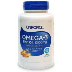 БАДы для мужчин и женщин Uniforce Omega-3 Fish Oil 1000 мг  (90 капс)
