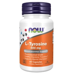 БАДы для мужчин и женщин NOW L-Tyrosine 500 мг  (60 капс)
