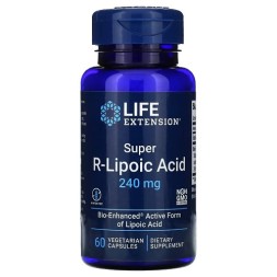 БАДы для мужчин и женщин Life Extension Super R-Lipoic Acid 240 mg   (60 vcaps)