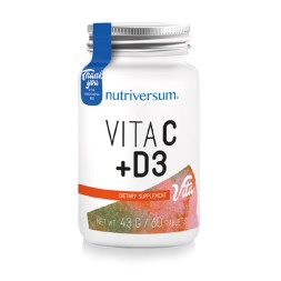 Товары для здоровья, спорта и фитнеса PurePRO (Nutriversum) Vita C+D3   (60 tabs)