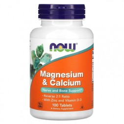 Комплексы витаминов и минералов NOW Calcium &amp; Magnesium  (100 таб)