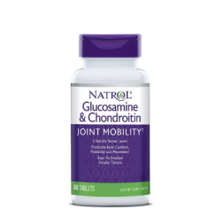 БАДы для мужчин и женщин Natrol Glucosamine 1500mg Chondroitin   (60t.)